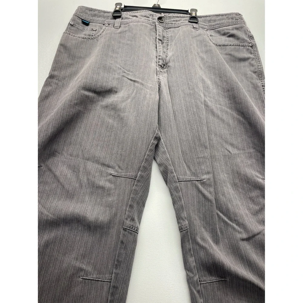 KUHL Mens 38x30 Gray‎ Pinstripe Work Utility Cargo Pants Cotton Relaxed Fit